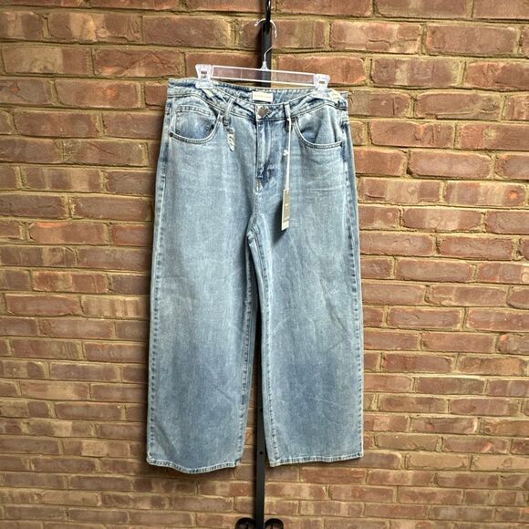 Oliver Logan Womens Madison Mid Rise Wide Leg Jean Sz 6/28 NEW - Picture 2 of 6